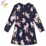 Kugo dívčí šaty dl.r. HC9358 tmavě modré – Zboží Dáma