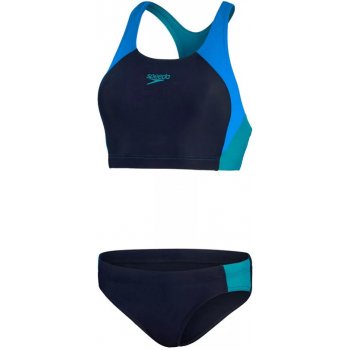 Speedo Colourblock Splice 2 Piece True Navy/Bondi