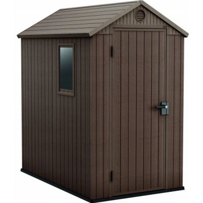Keter Darwin zahradní domek 4 x 6 hnědý s podlahou – Zboží Dáma