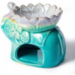Nefertitis Aroma lampa keramická Slon s lotosem tyrkysový NF19959 12,5 x 9 x 9 cm – Zboží Dáma