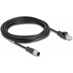 Delock 80811 RJ45 / M 12 CAT 5e S/FTP 5m černý – Zboží Živě