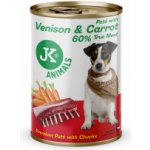 JK Animals Venison & Carrot Premium Paté with Chunks superprémiová masová 400 g – Zbozi.Blesk.cz