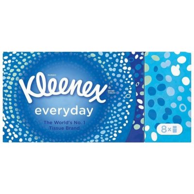 Kleenex Everyday papírové kapesníčky 2-vrstvé 8 x 9 ks – Sleviste.cz