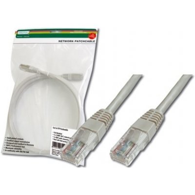 Digitus DK-1511-100 patchkabel UTP cat. 5e/ AWG 26/7 / šedý 10m