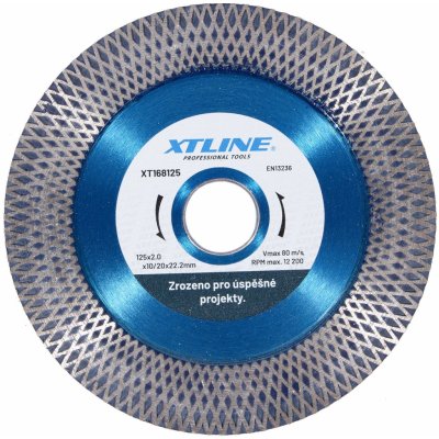 Xtline Kotouč diamantový turbo 125 x 2,0 x 10 / 20 x 22,2 mm XT168125 – Zboží Dáma