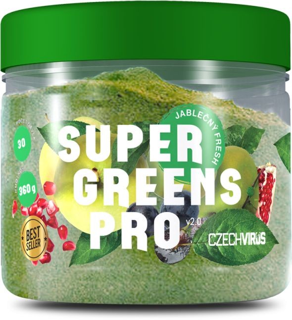 Czech Virus Super Greens Pro V2.0 jablečný fresh 360 g