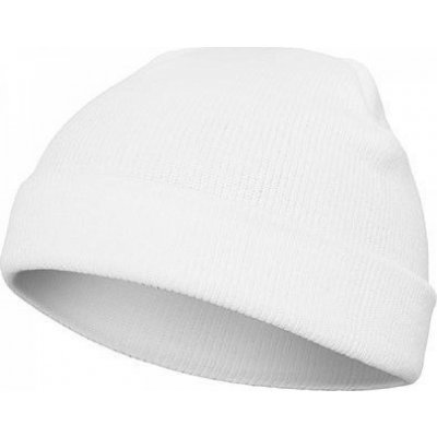Flexfit Silná ohrnovací Beanie čepice z husté pleteniny Bílá – Zboží Mobilmania