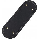 Pro Háčkování Koženkové dno na kabelku s nožkami 30 x 10 cm černé – Zboží Dáma