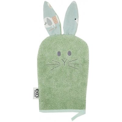 Eko EKO žínka bavlněná s oušky Bunny Olive green 20x15 cm – Sleviste.cz