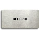 Accept Piktogram "RECEPCE" (160 × 80 mm) (stříbrná tabulka - černý tisk bez rámečku) – Hledejceny.cz
