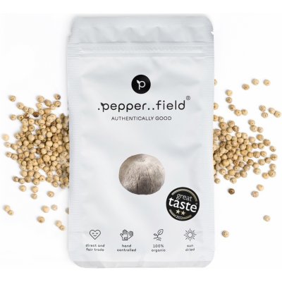 Pepper Field Kampotský Pepř bílý doypack 20 g – Zbozi.Blesk.cz