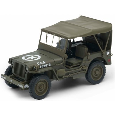 Welly Jeep Willys matná olivová U.S. Army 1:18 – Hledejceny.cz