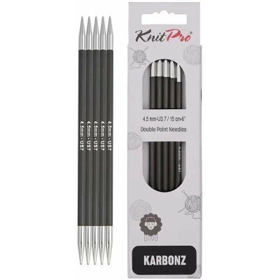 KnitPro Karbonz ponožkové jehlice 15cm 4,5mm – Zboží Dáma