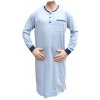 Pánské pyžamo xcena pánská noční košile dl.rukáv sv.modrá