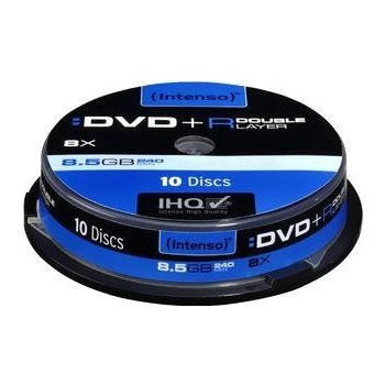 Intenso DVD+R DL 8,5GB 8x, printable, cakebox, 10ks (4381142)