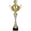 Pohár a trofej Kovový pohár s poklicí Zlato-stříbrný 30 cm 12 cm
