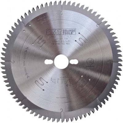 CMT Pilový kotouč na lamino, plast a neželezné kovy D254x3,2 d30 Z80 HM Odhlučněný – Zboží Dáma