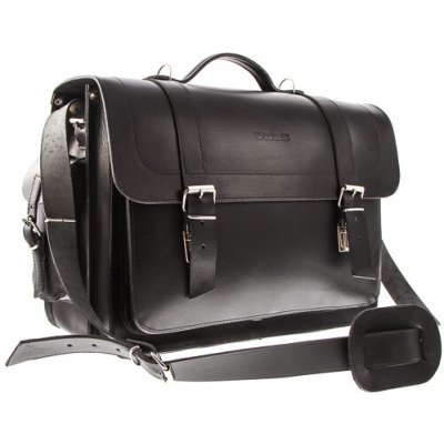 Vooc Velká pracovní taška z pravé kůže ručně šitá černá – Zboží Mobilmania