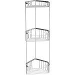 Gedy SMART třípatrová rohová police 200x590x150 mm, chrom, 2484 – Zboží Dáma