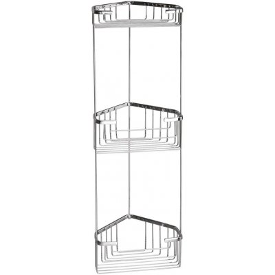 Gedy SMART třípatrová rohová police 200x590x150 mm, chrom, 2484 – Zboží Dáma