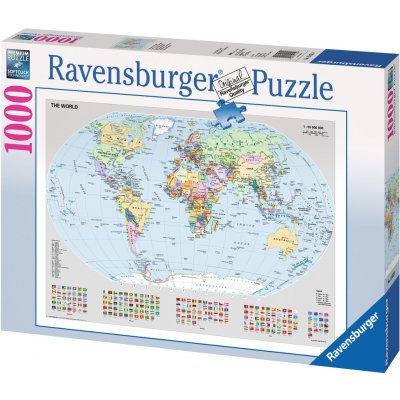 Ravensburger Politická mapa světa 1000 dílků – Zbozi.Blesk.cz