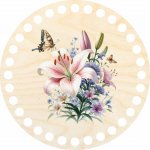 Woody Crafts Dno, víko, kruh 15 cm, Lilie – Sleviste.cz