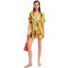 Dámské šaty DESIGUAL 24SWMW23 8009 SWIM TOP TROPICAL PARTY 8009 YELLOW