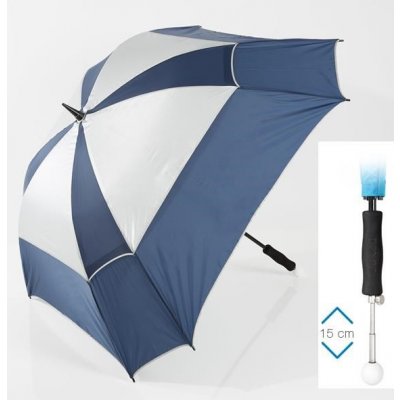 JuCad Telescopic Automatic Umbrella with pin modrá/stříbrná – Zboží Mobilmania