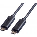 Roline 11.02.8307 USB 2.0l, microUSB B(M) - microUSB B(M), 0,3m, OTG, černý – Zboží Mobilmania