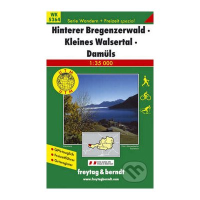 Hinterer Bregenzerwald, Kleines Walsertal, Damüls 1:35 000 - freytag&berndt – Hledejceny.cz