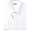Pánská Košile AMJ pánská luxusní košile dlouhý rukáv zdobený límec bílá JDA018SAT