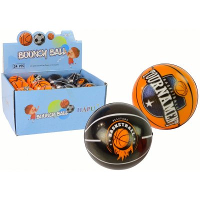 LEAN Toys Měkký míček Malý černo oranžový 7 cm.