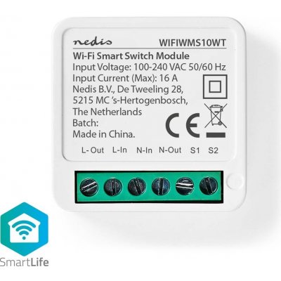 Smart spínač osvětlení NEDIS WIFIWMS10WT 1-kanálový WiFi Tuya – Zboží Mobilmania