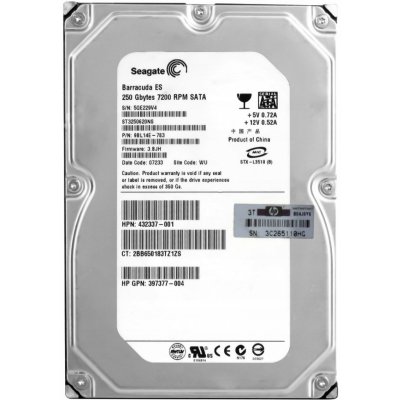 Seagate Barracuda ES 250GB, 16MB, SATA II, ST3250620NS – Zbozi.Blesk.cz