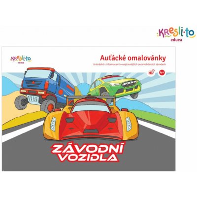 Auťácké omalovánky Závodní auta – Zboží Mobilmania