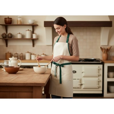 BBK Kuchyňská bavlněná zástěra BASIC II. béžová 60x75 cm 100% bavlna – Hledejceny.cz