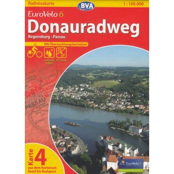 cyklomapa Donauradweg Regensburg-Passau 1:100 t. Eurovelo 6