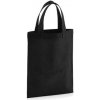 Nákupní taška a košík Westford Mill Malá bavlněná taška WM103 Black 19x25 cm