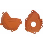 POLISPORT sada krytu alternátoru, spojky a vodního čerpadla KTM EXC-F/XC-F 250/350 17-22; HUSQVARNA FC 250/350 19-22 barva oranžová (846400002+8460400002+8485200002) – Hledejceny.cz