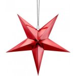 hvězda papírová skládací 70 cm červená 212792 – Zboží Mobilmania