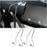 JNNJ 2ks odolné nerezové úložné háčky do auta, třpytivé háčky na autosedačky, univerzální | Zboží Auto