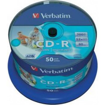 Verbatim CD-R 700MB 52x, AZO, printable, spindle, 50ks (43438)