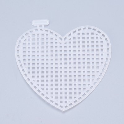 Plastová kanava vyšívací mřížka ve tvaru srdce 1ks – Zboží Dáma