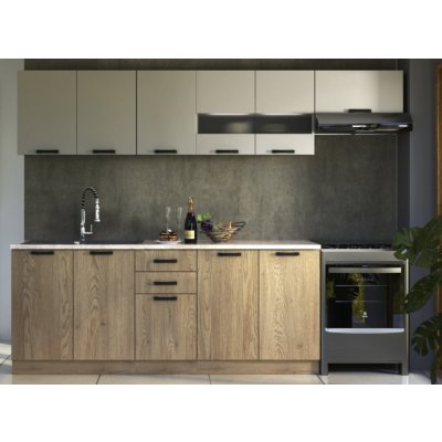 Halmar Kuchyně PERLA 260 dub cremona/kašmír – Zbozi.Blesk.cz