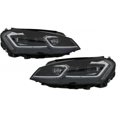 KITT LED Headlights Bi-Xenon Look suitable for VW Golf 7 VII (2012-2017) Facelift G7.5 R Line Design with Sequential Dynamic Turning Lights | Zboží Auto