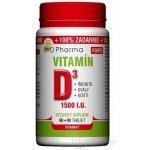 Bio-pharma Vitamín D3 Forte 1000 I.u. 90+90 tablet – Hledejceny.cz