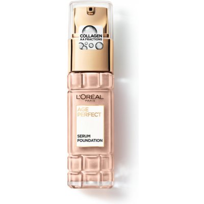 L'Oréal Paris Age Perfect Serum Foundation omlazující a rozjasňující make-up 230 Golden Vanilla 30 ml – Hledejceny.cz