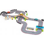 Bigjigs Rail Dřevěná autodráha závodní den – Zboží Dáma
