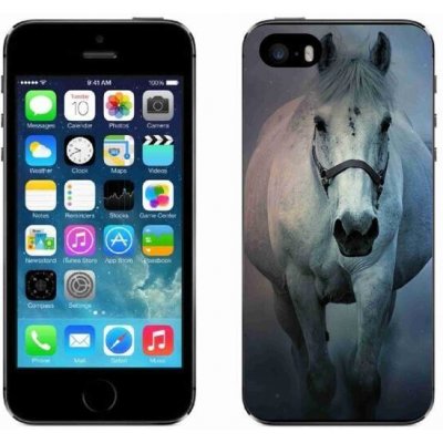 Pouzdro mmCase Gelové iPhone 5/5s - běžící bílý kůň – Zboží Mobilmania