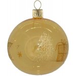 ORNEX Koule skleněná zlatá hvězdy 80 mm – Hledejceny.cz